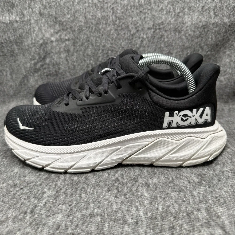 Hoka One Arahi 7 Wide-Fit Black/White Running Shoes Sneakers 8.5 D‎ Women